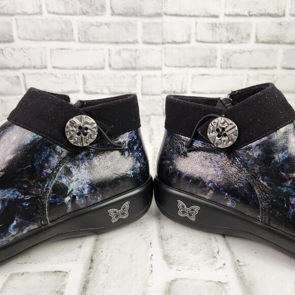 Alegria Sitka Women's US 7-7.5 EU 37 Black Zip Casual Slip Resistant Ankle Boots - Picture 4 of 10